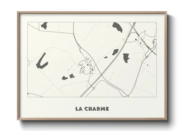 Une affiche de carte sur La Charme