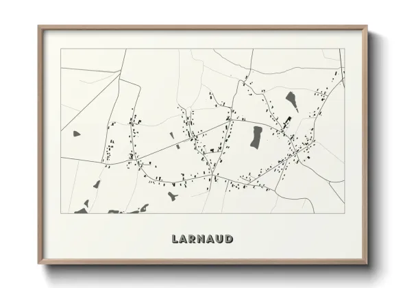Une affiche de carte sur Larnaud