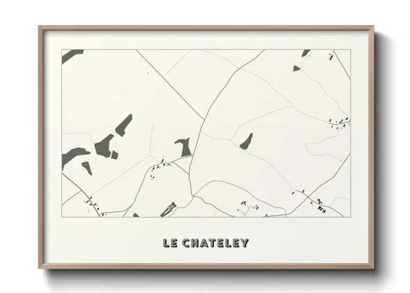 Une affiche de carte sur Le Chateley
