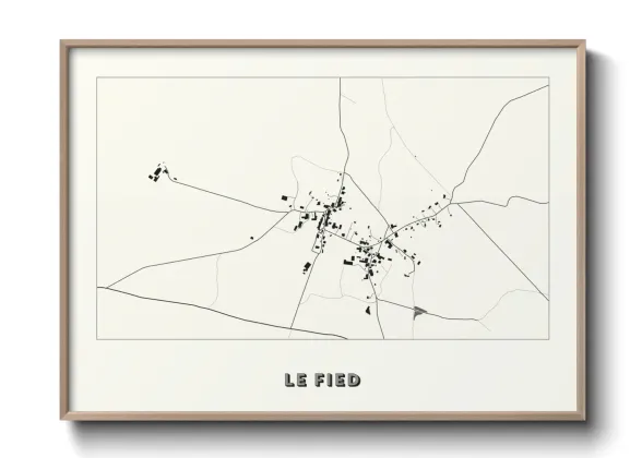 Une affiche de carte sur Le Fied