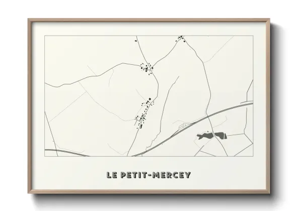 Une affiche de carte sur Le Petit-Mercey