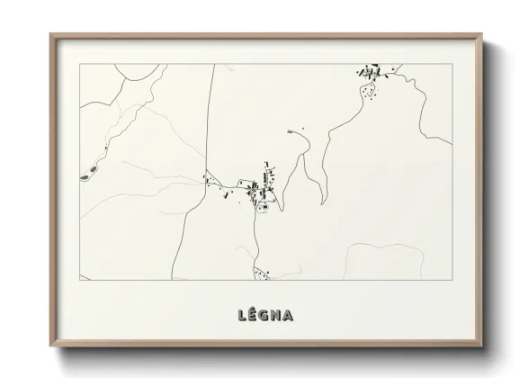 Une affiche de carte sur Légna