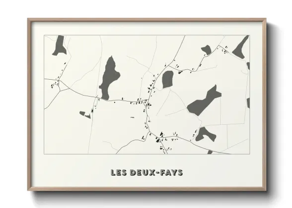Une affiche de carte sur Les Deux-Fays