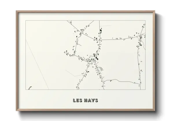 Une affiche de carte sur Les Hays
