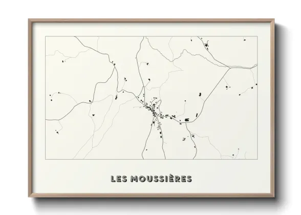 Une affiche de carte sur Les Moussières
