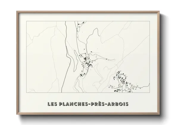 Une affiche de carte sur Les Planches-près-Arbois