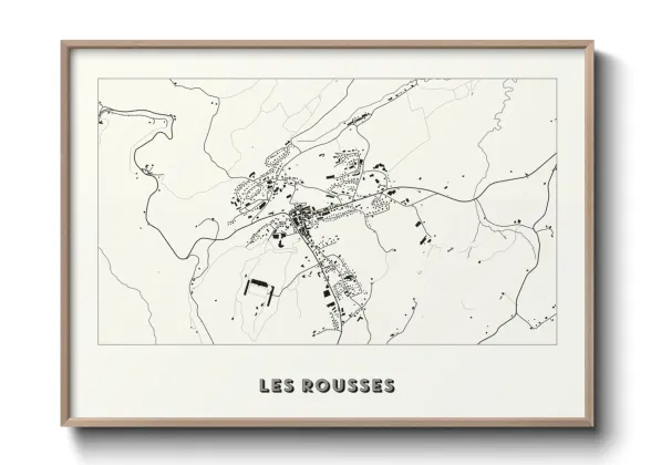 Une affiche de carte sur Les Rousses