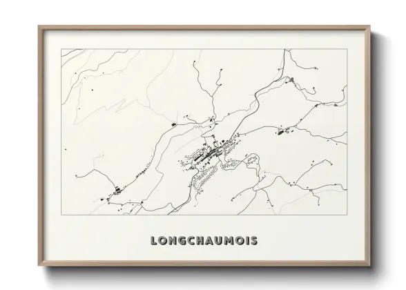 Une affiche de carte sur Longchaumois