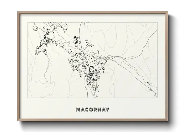 Une affiche de carte sur Macornay