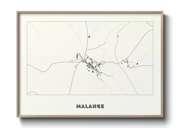 Une affiche de carte sur Malange