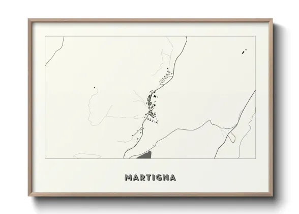 Une affiche de carte sur Martigna