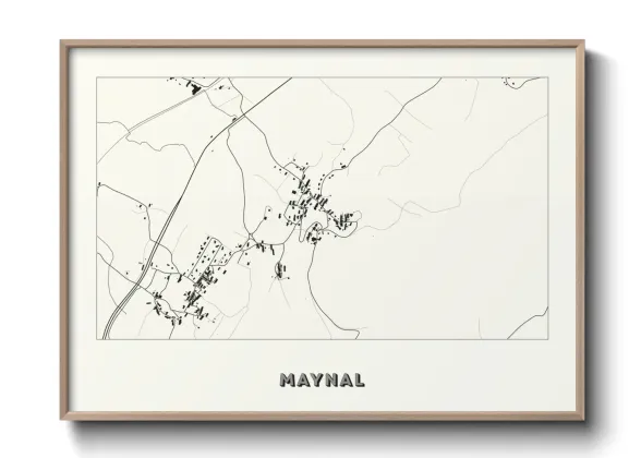 Une affiche de carte sur Maynal