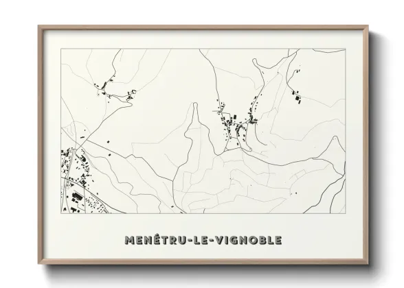 Une affiche de carte sur Menétru-le-Vignoble