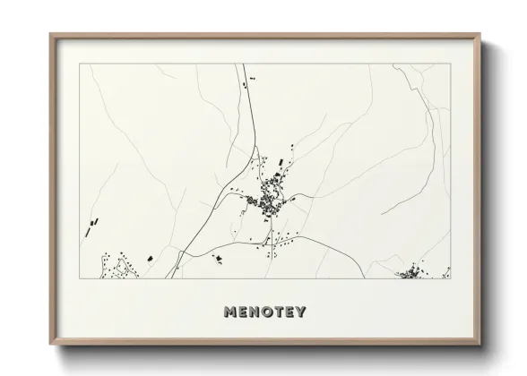 Une affiche de carte sur Menotey