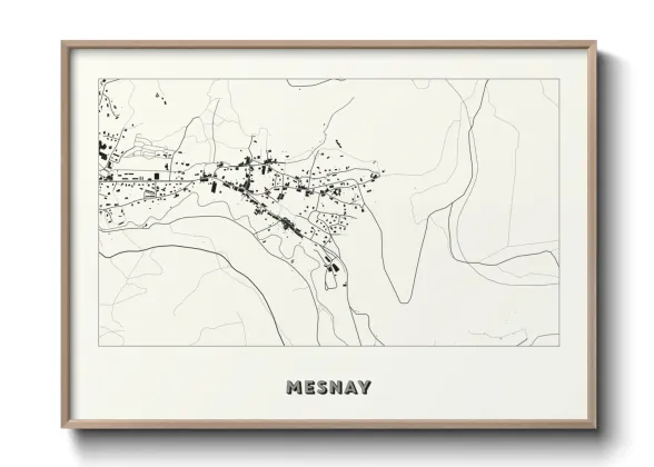 Une affiche de carte sur Mesnay