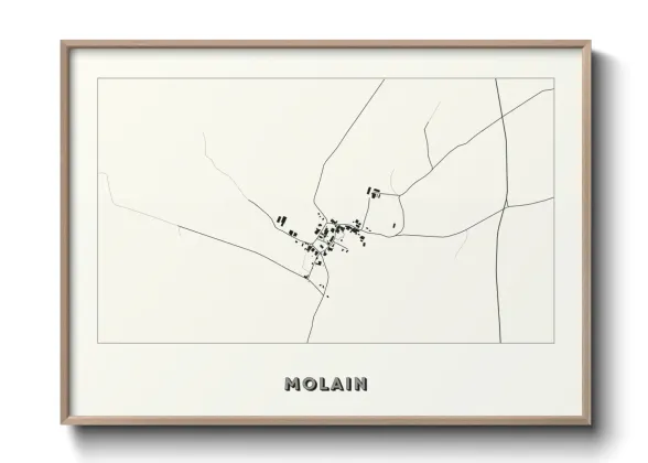 Une affiche de carte sur Molain