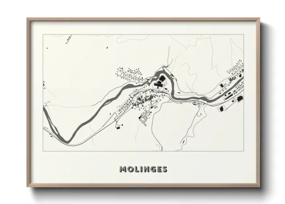 Une affiche de carte sur Molinges
