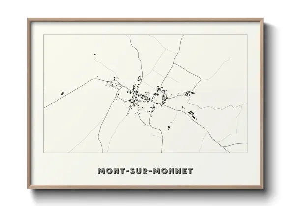 Une affiche de carte sur Mont-sur-Monnet