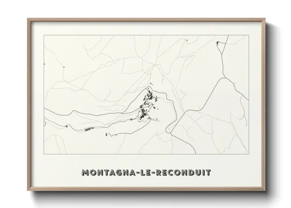 Une affiche de carte sur Montagna-le-Reconduit