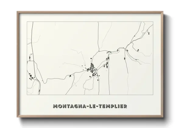 Une affiche de carte sur Montagna-le-Templier