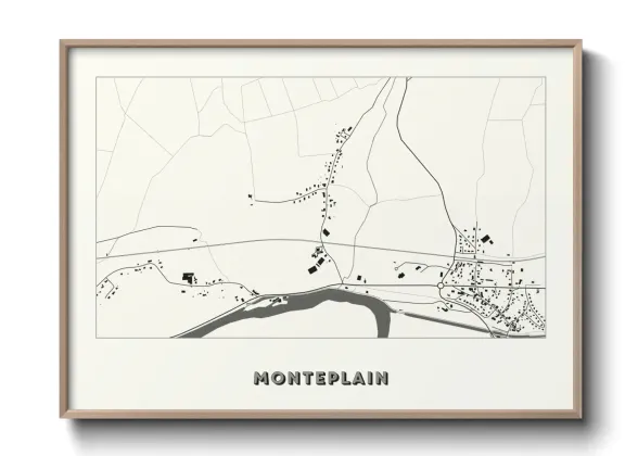 Une affiche de carte sur Monteplain