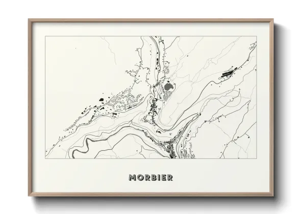 Une affiche de carte sur Morbier
