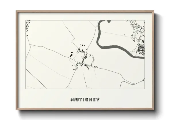 Une affiche de carte sur Mutigney