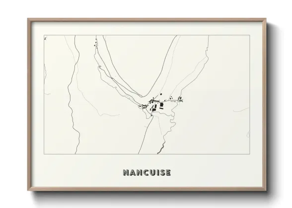 Une affiche de carte sur Nancuise