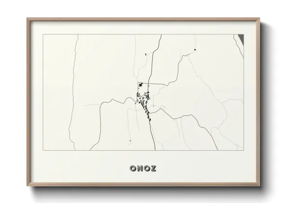 Une affiche de carte sur Onoz