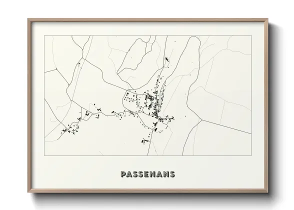 Une affiche de carte sur Passenans