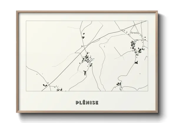 Une affiche de carte sur Plénise