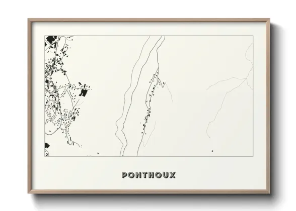 Une affiche de carte sur Ponthoux
