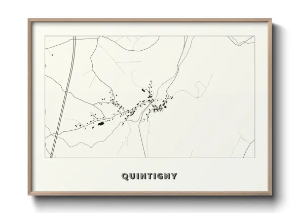 Une affiche de carte sur Quintigny