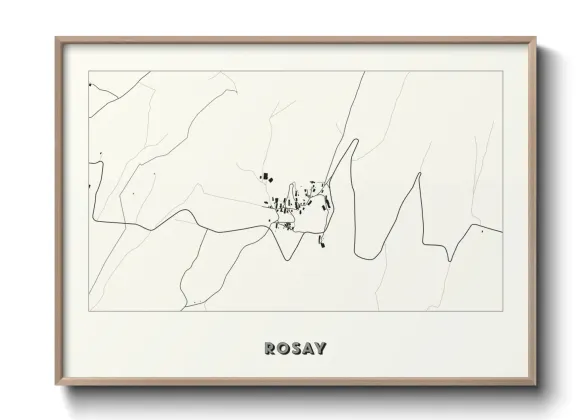 Une affiche de carte sur Rosay