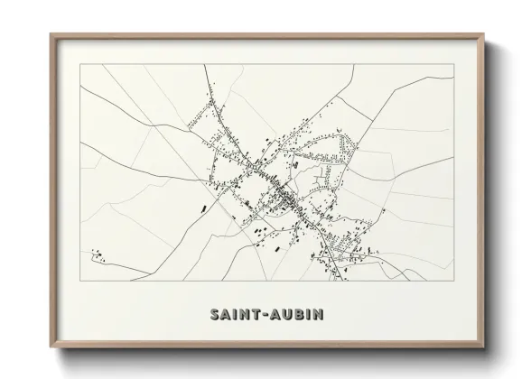 Une affiche de carte sur Saint-Aubin