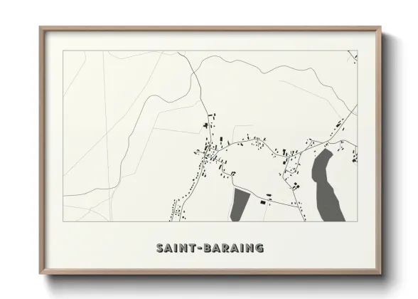 Une affiche de carte sur Saint-Baraing