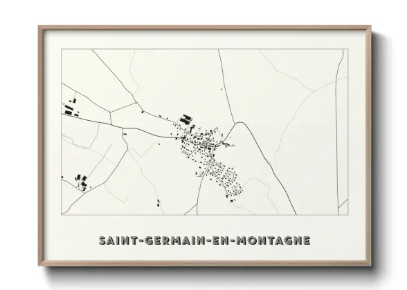 Une affiche de carte sur Saint-Germain-en-Montagne