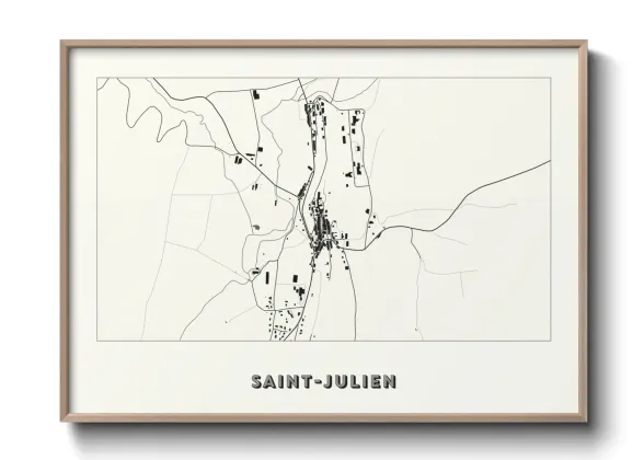 Une affiche de carte sur Saint-Julien