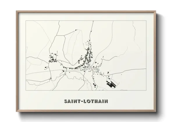 Une affiche de carte sur Saint-Lothain