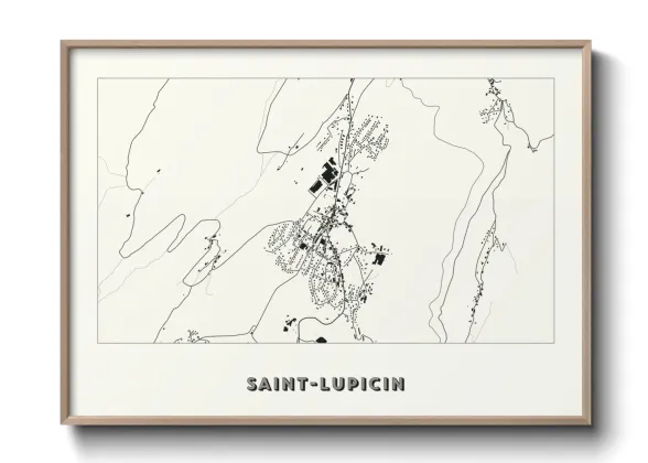 Une affiche de carte sur Saint-Lupicin