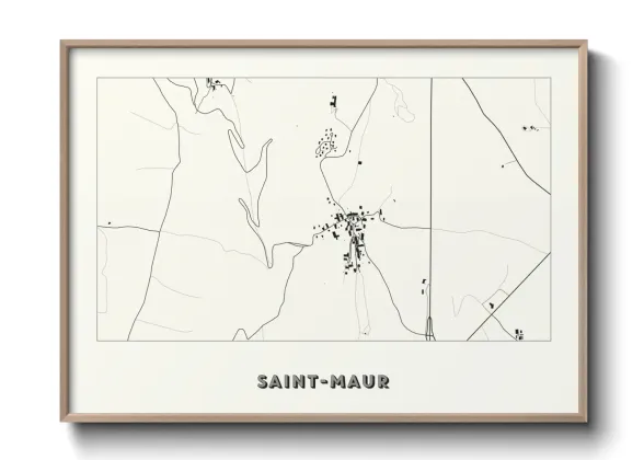Une affiche de carte sur Saint-Maur