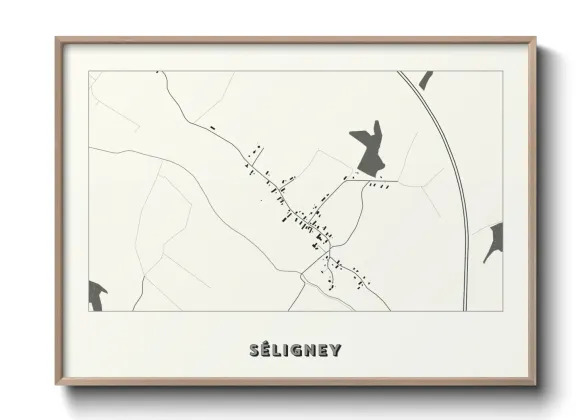 Une affiche de carte sur Séligney