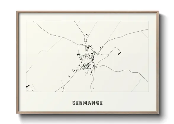 Une affiche de carte sur Sermange