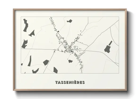 Une affiche de carte sur Tassenières