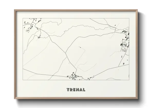 Une affiche de carte sur Trenal
