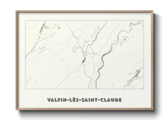Une affiche de carte sur Valfin-lès-Saint-Claude