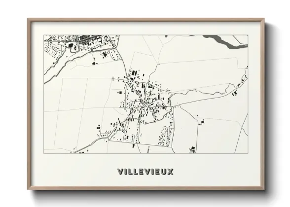 Une affiche de carte sur Villevieux