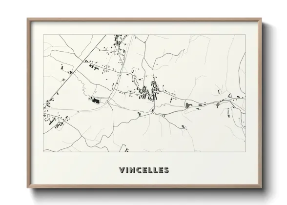 Une affiche de carte sur Vincelles