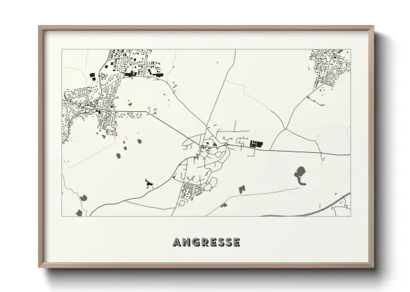 Une affiche de carte sur Angresse