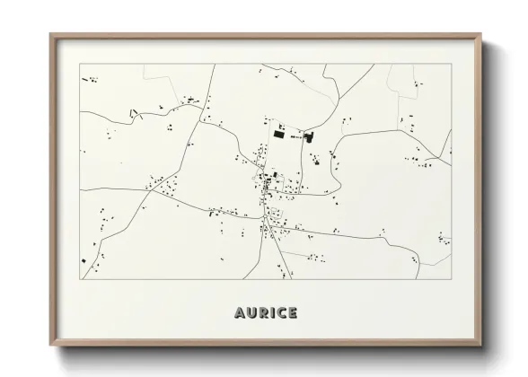 Une affiche de carte sur Aurice